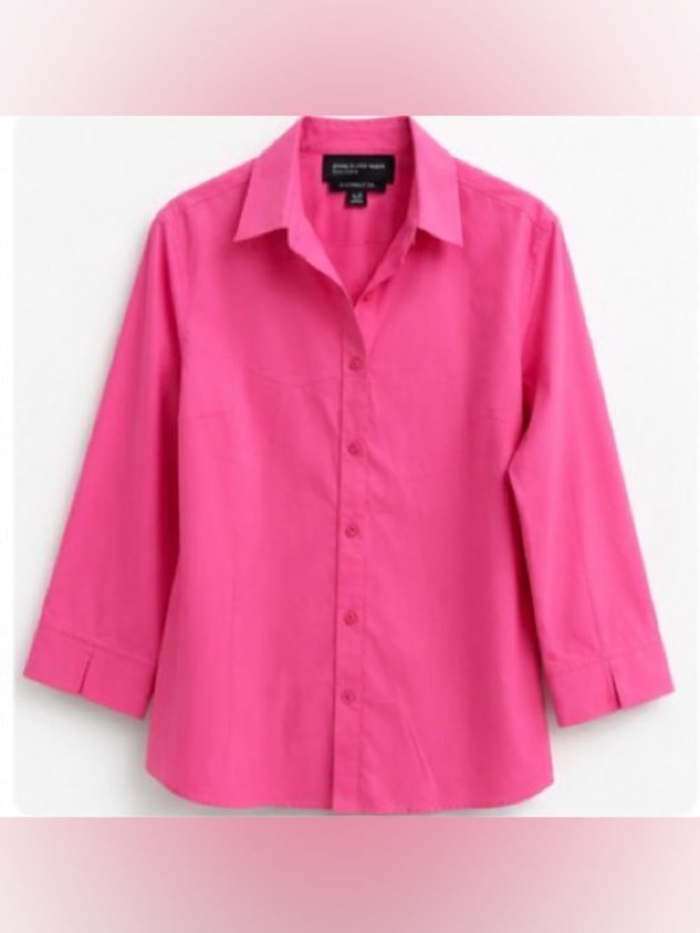 NWT Jones New York Hot Pink Button-Down Shirt